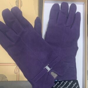 Brand New Purple Suede Winter Gloves